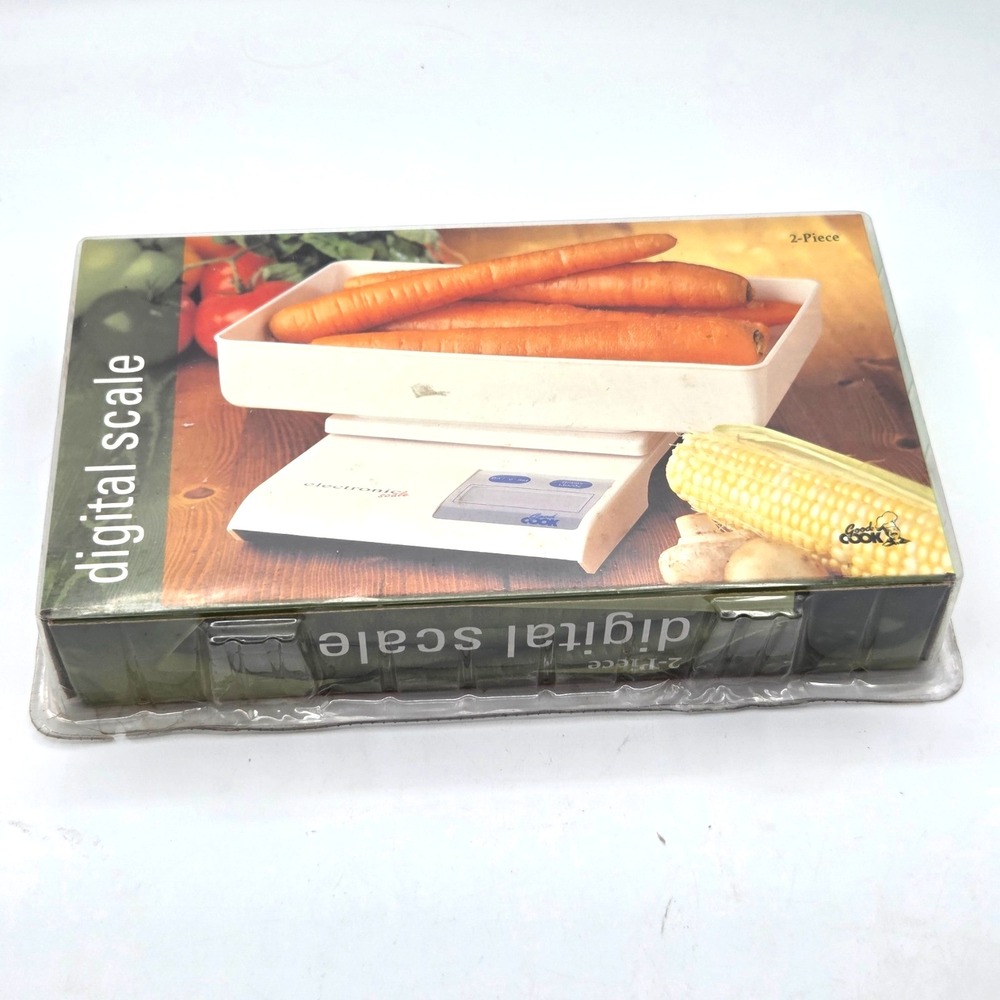 NEW Good Cook 2 Piece Digital Scale W/ Tray Weighs‎ Up to 5 Lbs  Auto Shut Off